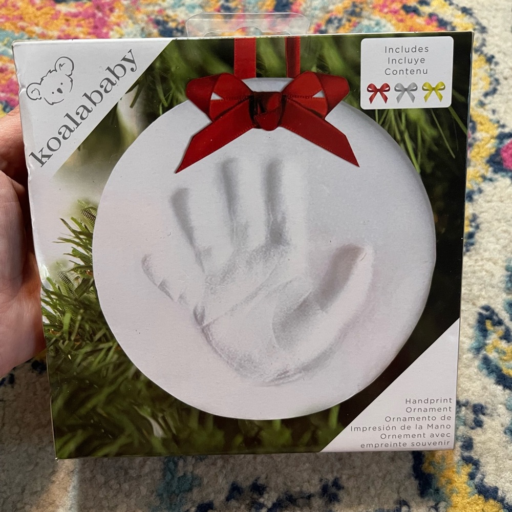Handprint ornament for baby